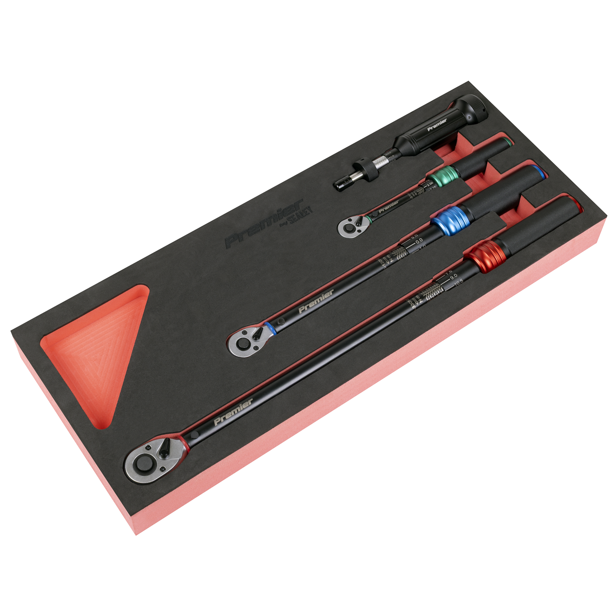 Premier Black Torque Wrench Micrometer & Torque Screwdriver Set 4pc STW909SETB