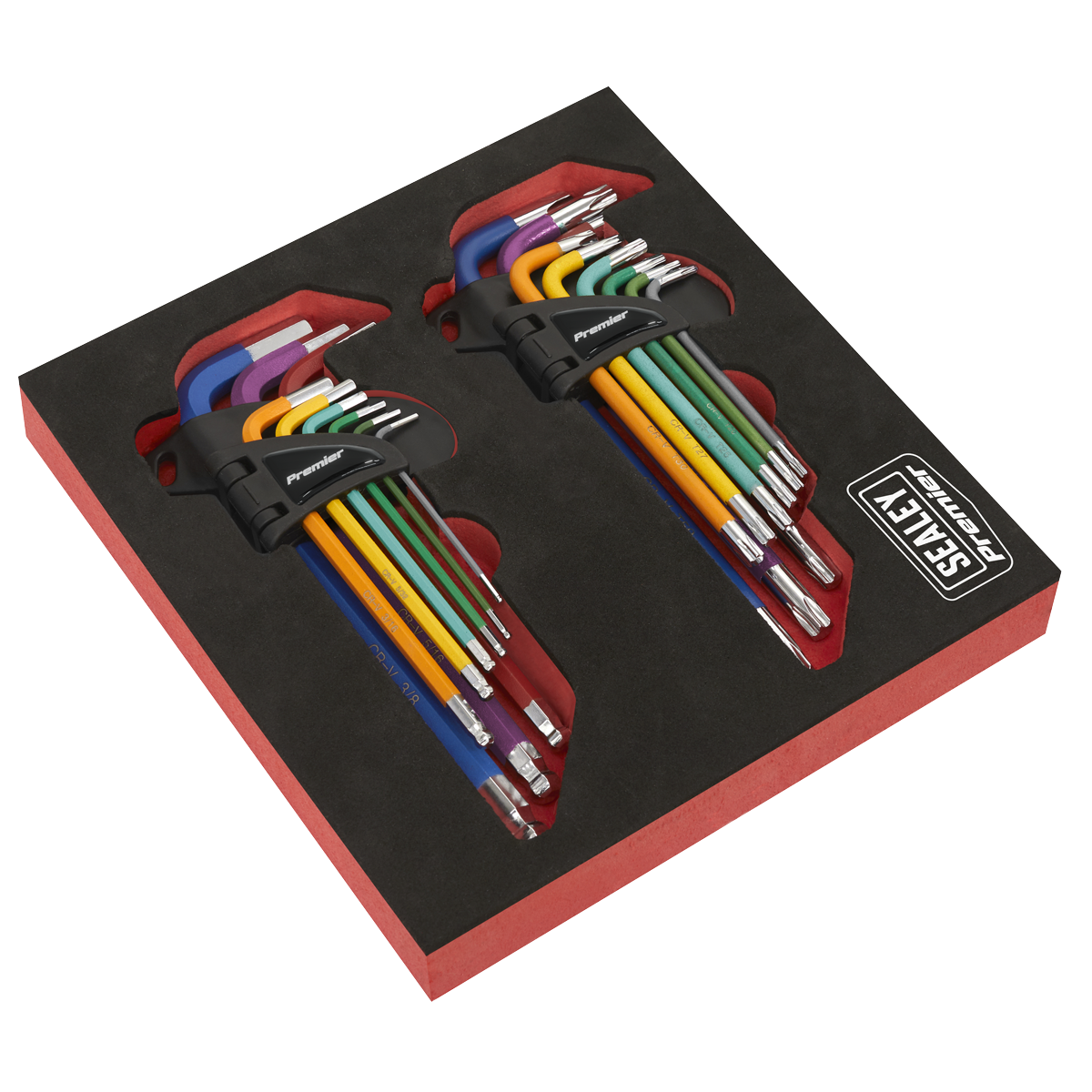 Sealey Premier TRX-Star* & Ball-End Hex Key Set 18pc Long Anti-Slip AK7199