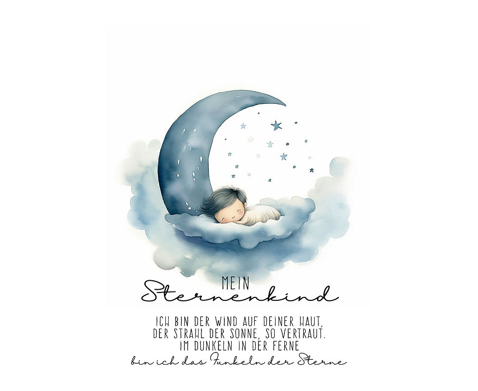 Miniaturbild: Sternenkindkerze MOND personalisiert mit Namen