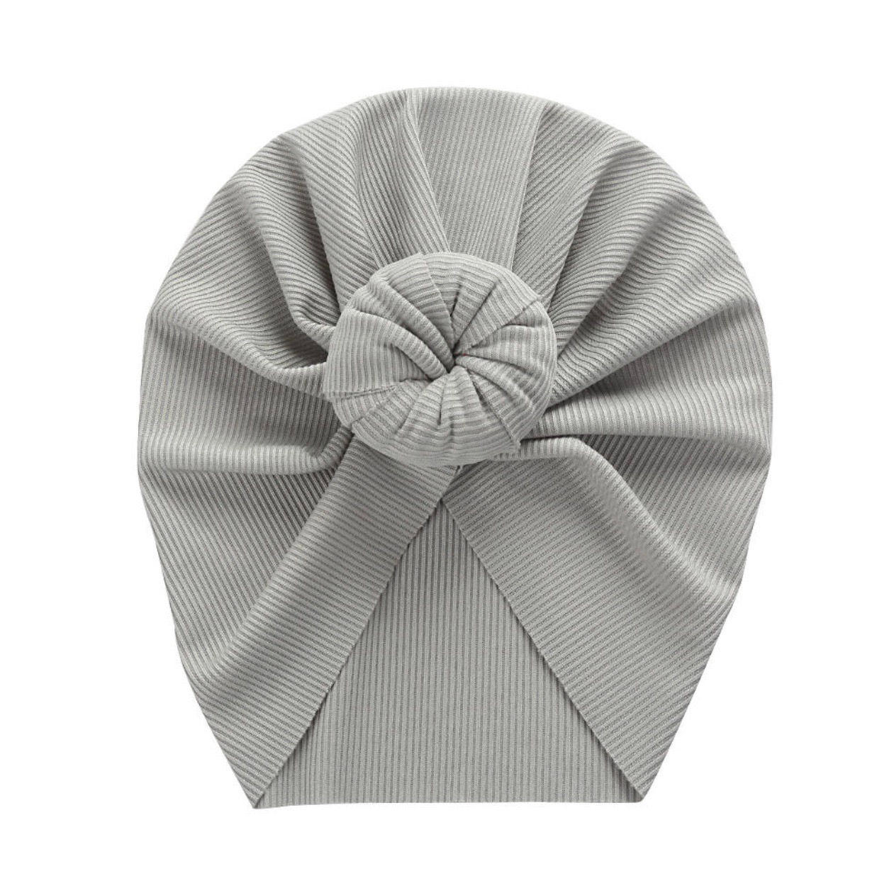 BABY KNOT TURBAN - GREY