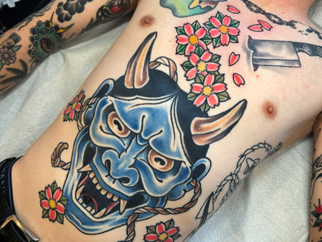 Man with tattoos on his body