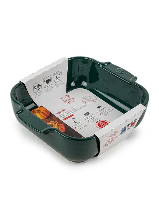 Miniaturbild: Peugeot APPOLIA Auflaufform Keramik quadratisch Waldgrün 21 cm