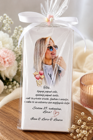 zahvalnica za vjenčanje, zahvalnica za krizmu, zahvalnica za prvu pričest, zahvalnica za krštenje, poslovni poklon, rođendan, čokolada za svetog Nikolu, čokolada za igraonicu, personalizirana čokolada, čokolada za  rođendan, čokolada za prijateljicu, friends, 18-ti rođendan, poklon za rođendan, poklon za 18-ti rođendan, 18 birthday, birthday gift