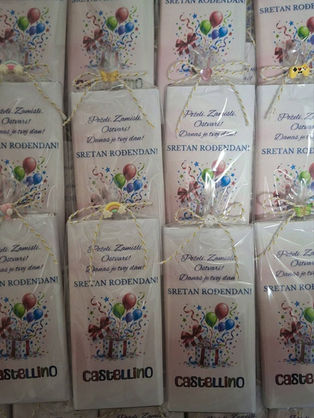 Čokolada za rođendan, Personalizirana čokolada, zahvalnica, zahvalnica za rođendan, dječji rođendan, poklon za rođendan, igraonica, igraonica castellino, djeca, birthday, sretan rođendan