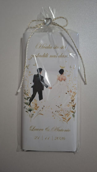 zahvalnica za vjenčanje, zahvalnica za krizmu, zahvalnica za prvu pričest, zahvalnica za krštenje, poslovni poklon, rođendan, čokolada za svetog Nikolu, čokolada za igraonicu, personalizirana čokolada