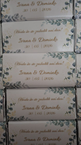 zahvalnica za vjenčanje, zahvalnica za krizmu, zahvalnica za prvu pričest, zahvalnica za krštenje, poslovni poklon, rođendan, čokolada za svetog Nikolu, čokolada za igraonicu, personalizirana čokolada, čokoladne zahvalnice, čokoladna zahvalnica