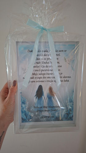 Personalizirani okvir, poklon za kumu, zahvalnica za kumu, zahvalnica za kumu na krizmi, zahvalnica za kumu na svetoj potvrdi, poklon za kumu na krizmi, poklon za kumu na svetoj potvrdi
