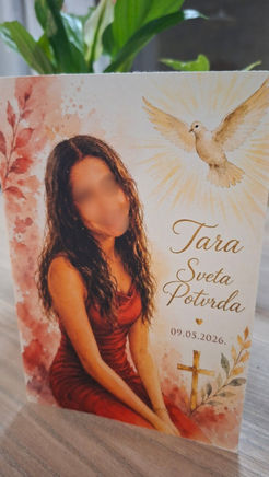 Čestitka za Svetu Potvrdu, personalizirana čestitka za krizmu, poklon za krizmu, personalizirani poklon za krizmu