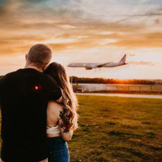Charlotte NC Airport Engagement Photos