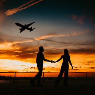 Charlotte NC Airport Engagement Photos