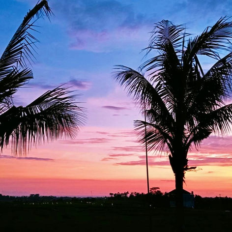 Sunset swimming pool
