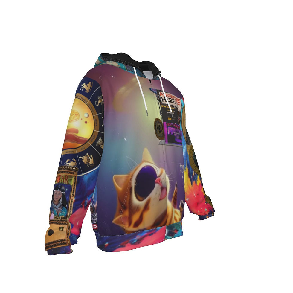Thumbnail: All-Over Print Men's Heavy Fleece Zip Up Hoodie