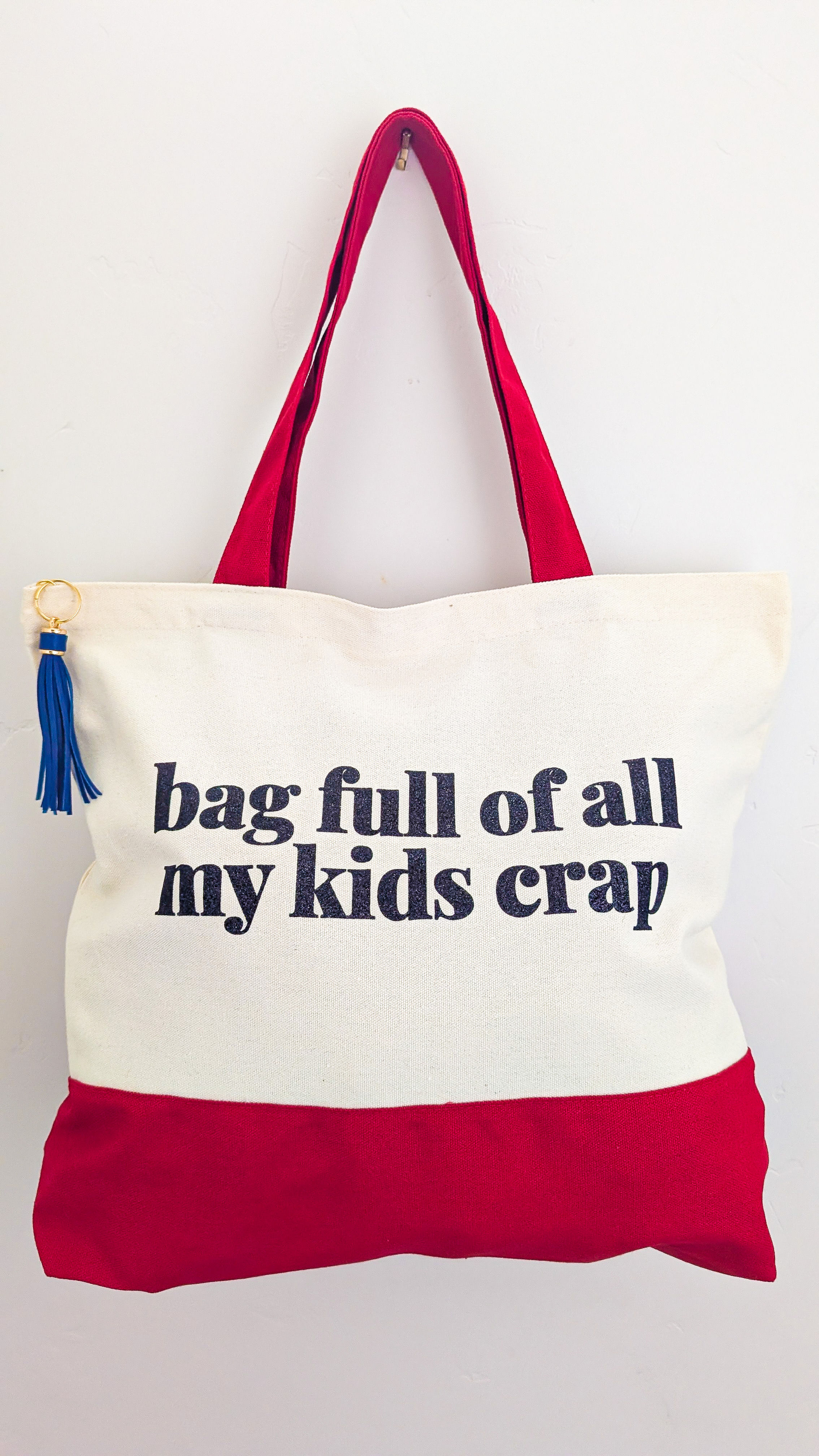Bag full of all my kids crap Canvas Tote