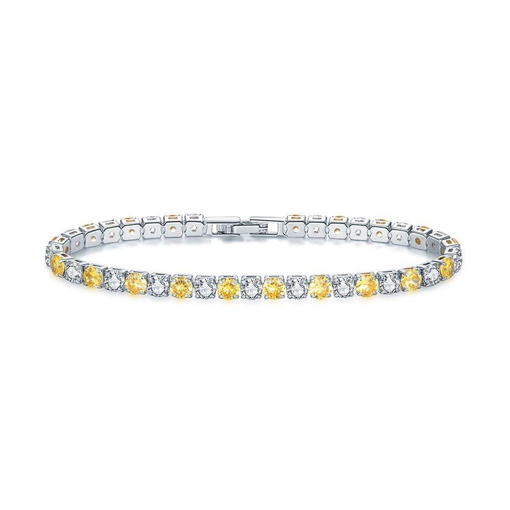 Silver Gemstone Tennis Bracelets