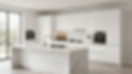 White modular kitchen with island, Kitchen Excellence.