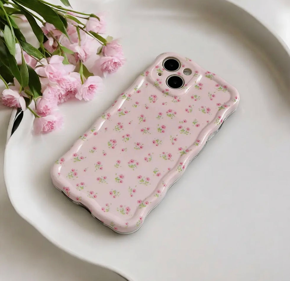 Thumbnail: Wavy Phone Case - Ditsy Floral Pink