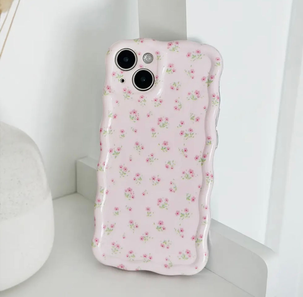 Thumbnail: Wavy Phone Case - Ditsy Floral Pink