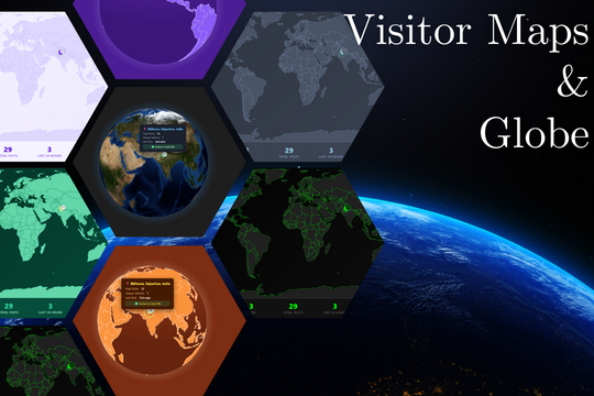 Website Visitor Map And Globe banner