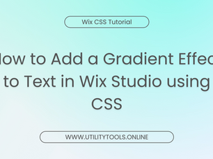 How to Add a Gradient Effect to Text in Wix Studio using CSS