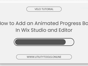How to create an animated Progress Bar in Wix Studio and Editor?