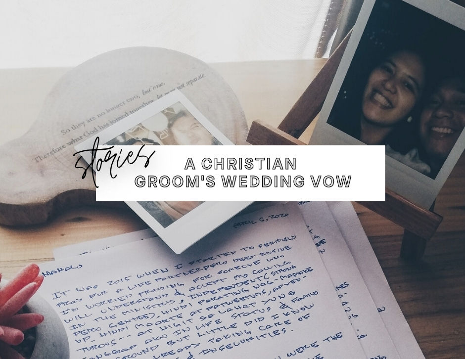 Wedding Vows of a Christian Groom (Tagalog)
