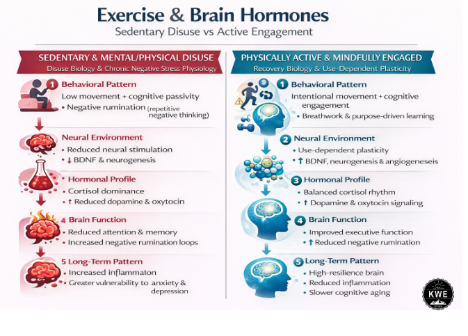 A sedentary lifestyle & mental disuse is bad for the brain!