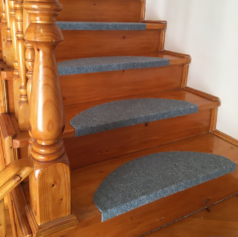 Прев'ю: килимові накладки на сходи комплект 15 штук сірі