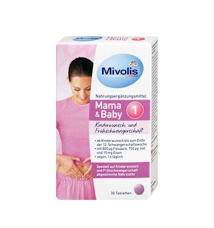 Вітаміни для вагітних до 12 тижня вагітності mivolis mama baby