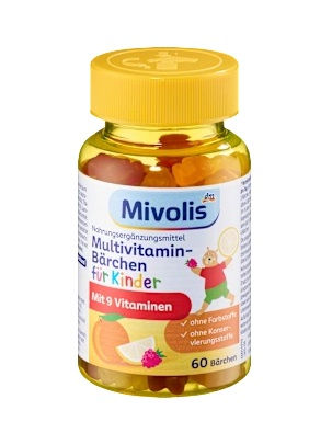 Mivolis multivitamin bärchen fur kinder 60шт вітаміни для дітей
