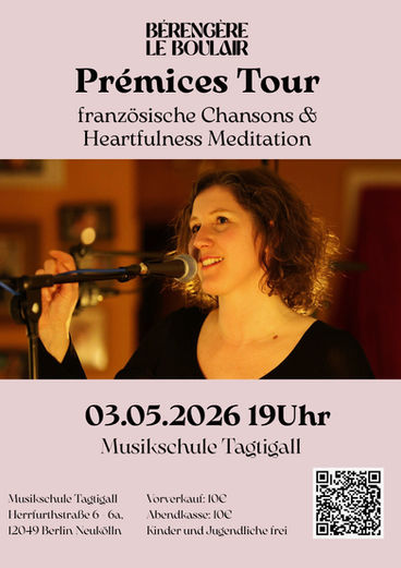 KONZERT 🎶 03.05. 19h 🌸 - französische Chansons von und mit Bérengére Le Boulair