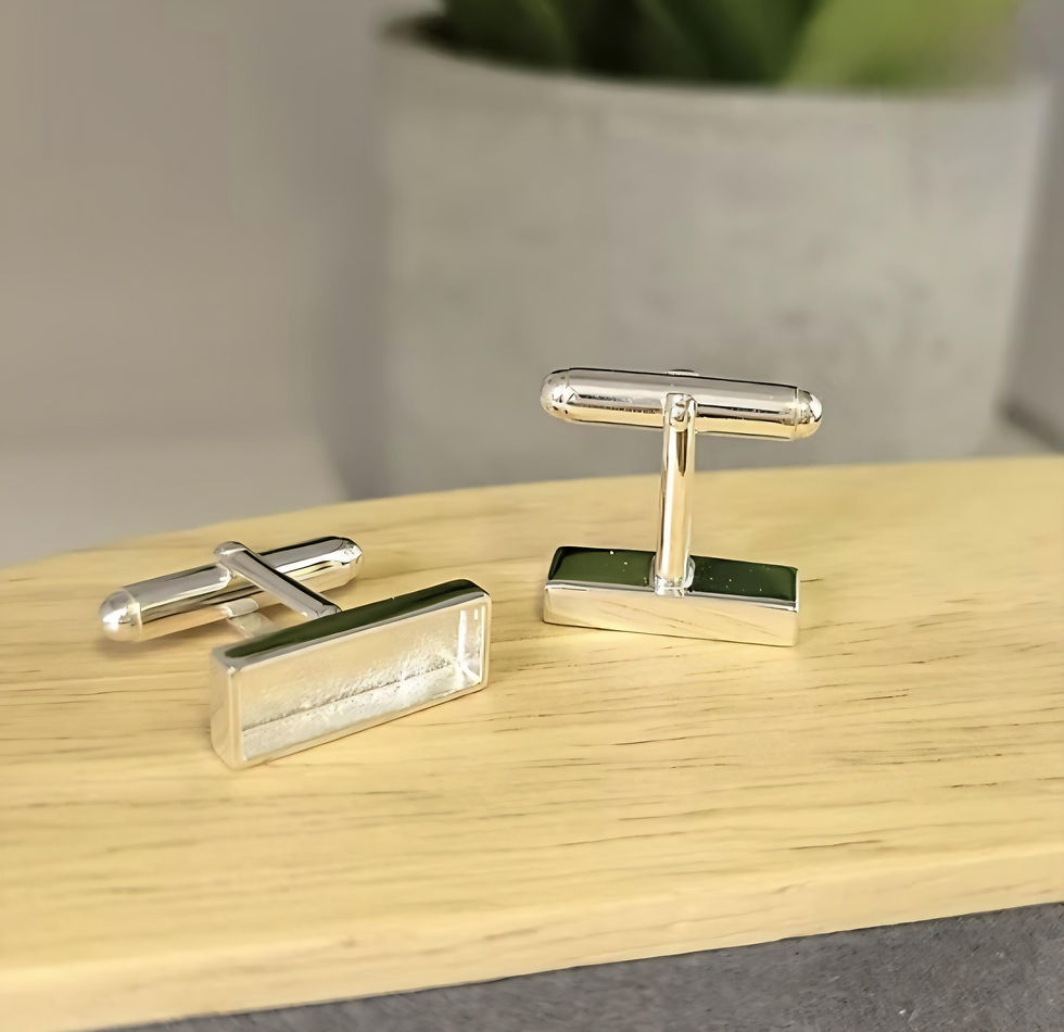 Thumbnail: 'Oblong Cufflinks' 925 Solid Silver