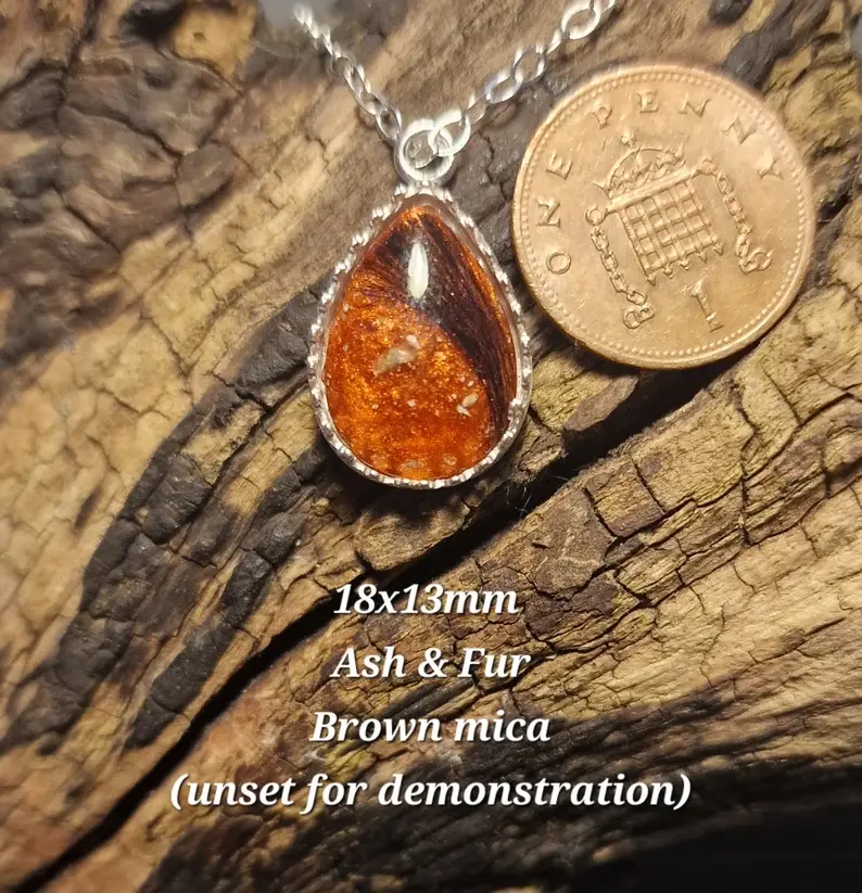 Thumbnail: Teardrop Crown Bezel, 10x8mm, Pendant Necklace, Sterling Silver925 