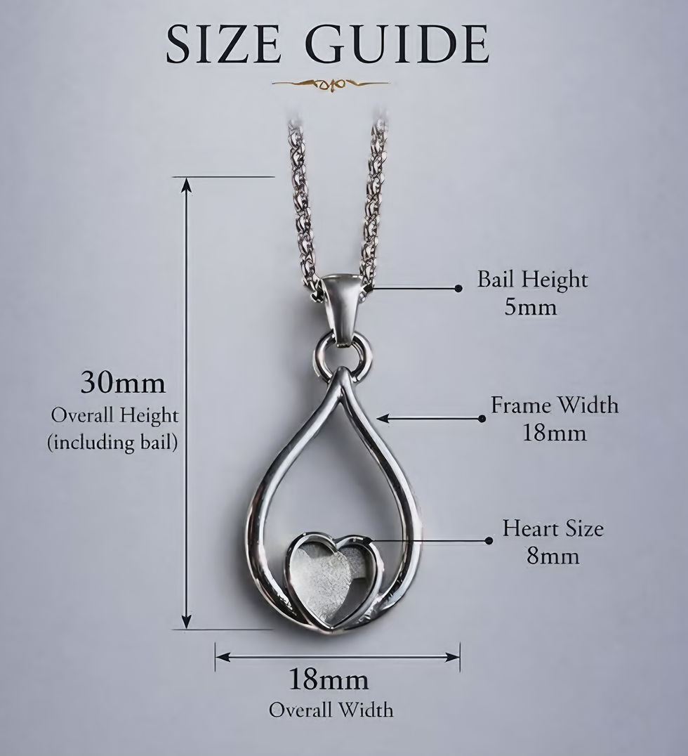 Thumbnail: 'Eternal Heart' Drop Pendant Necklace, Stainless Steel.