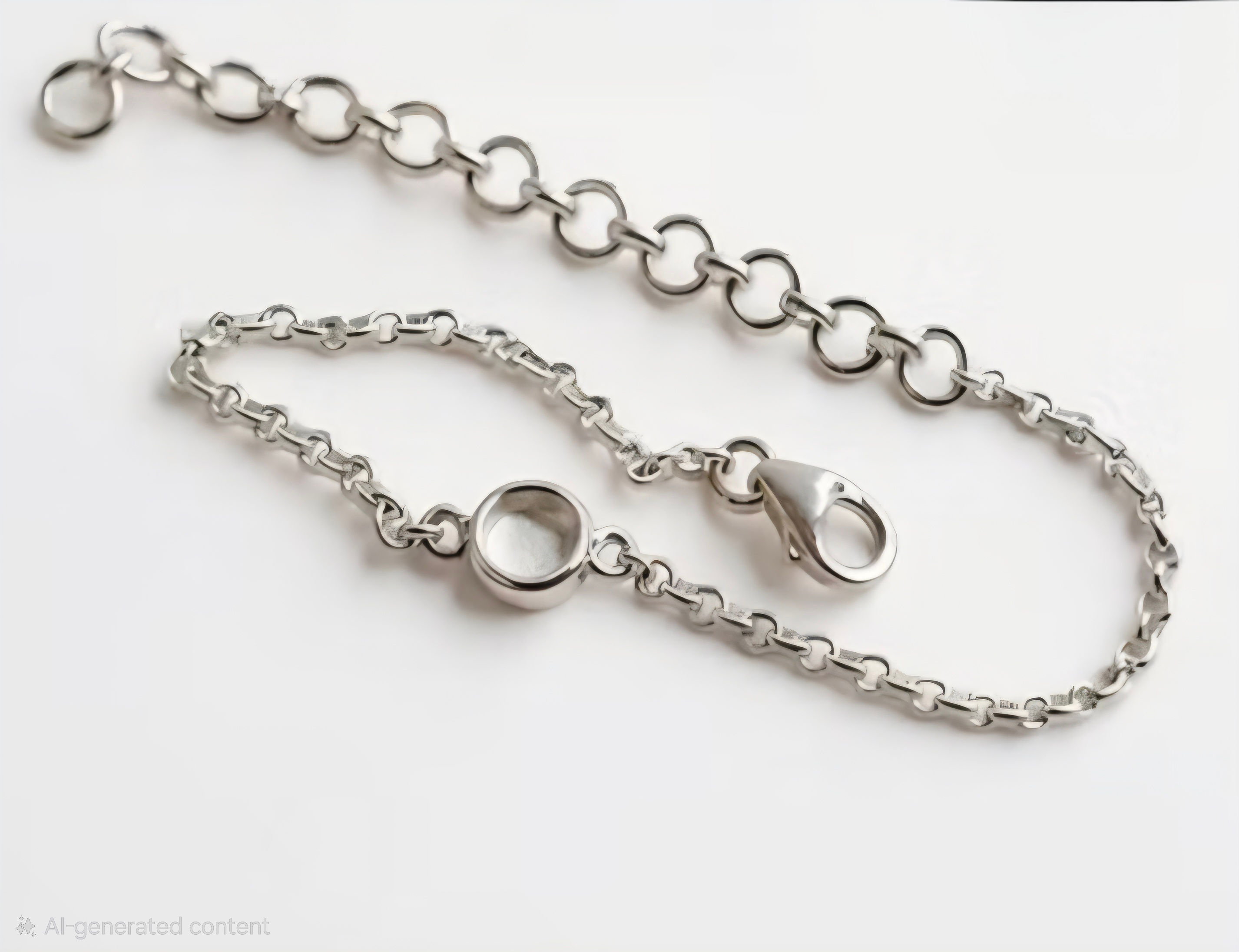 'Mini Round' Belcher Chain Bracelet, Sterling Silver925 