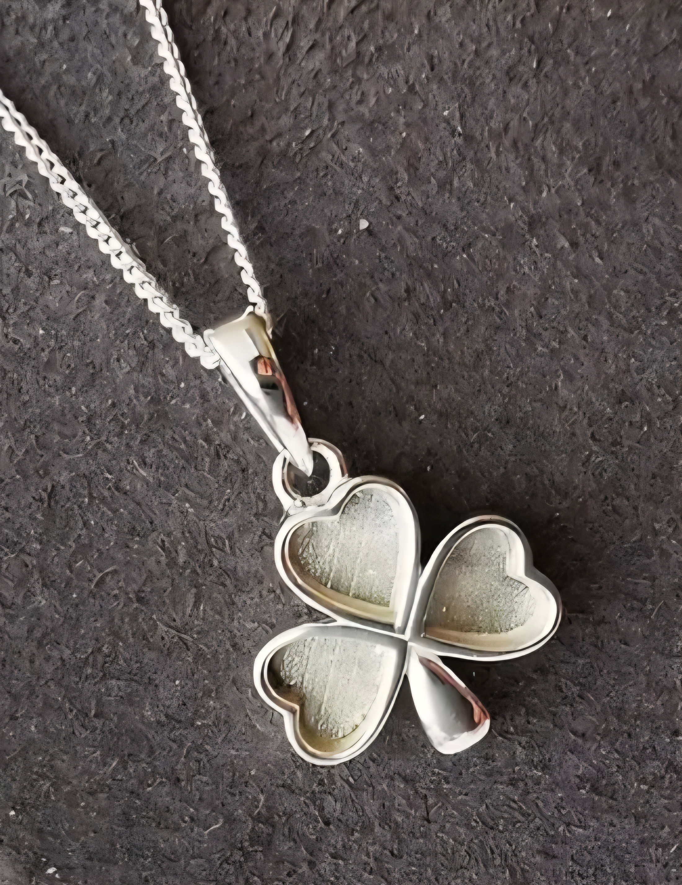 'Mini Shamrock' Pendant Necklace, Sterling Silver925