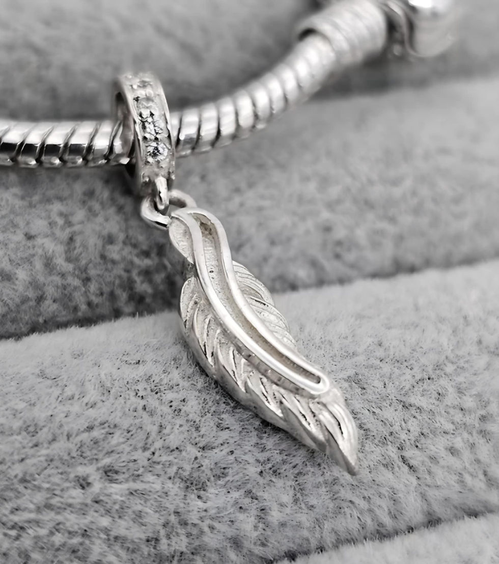 When A Feather Appears Dangle Charm