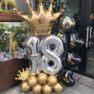 זר בלונים לגיל 18 