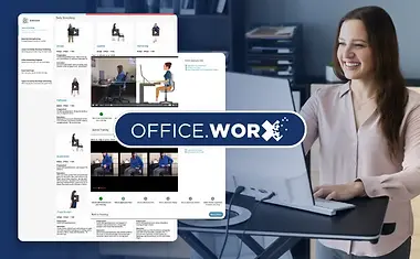 Office.Worx Ergonomic Software screengrab with logo