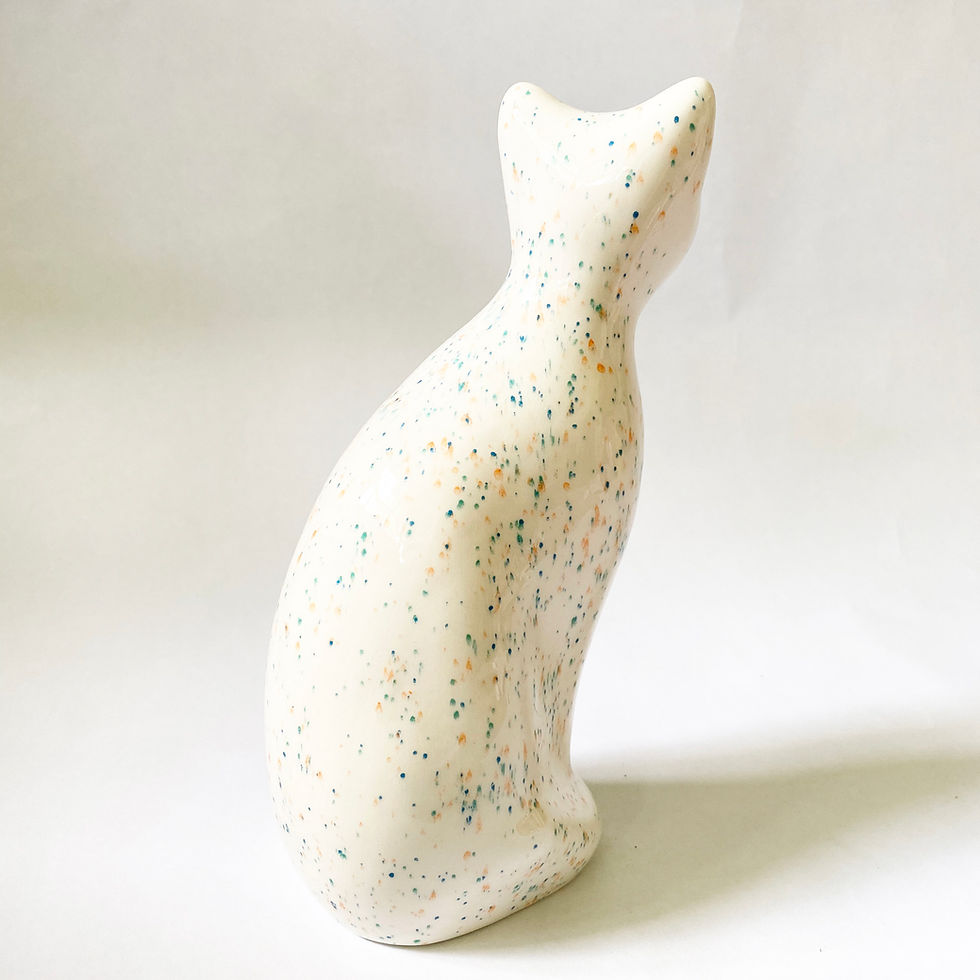 Thumbnail: Speckle Cat Urn w/ Stopper