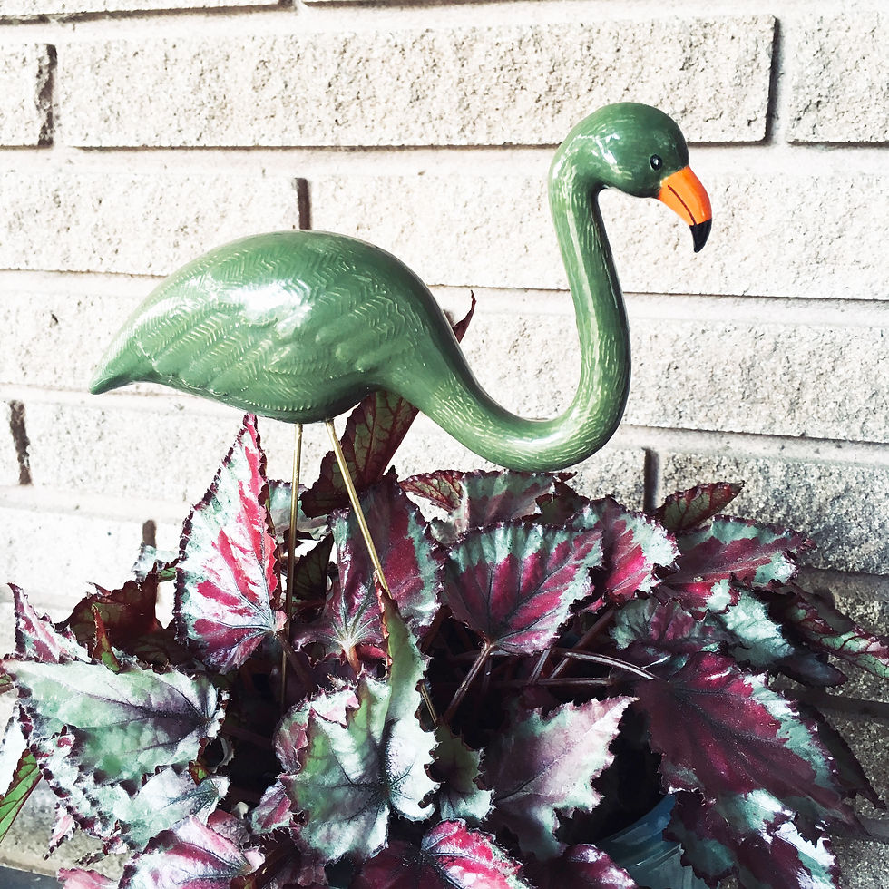 Thumbnail: Camo Green  Ceramic Flamingo