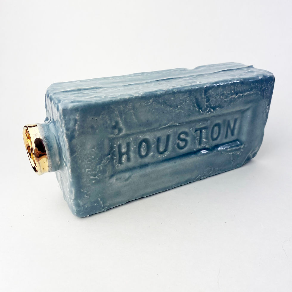 Thumbnail: Houston  Blue Grey  Ceramic Brick Flower Vase
