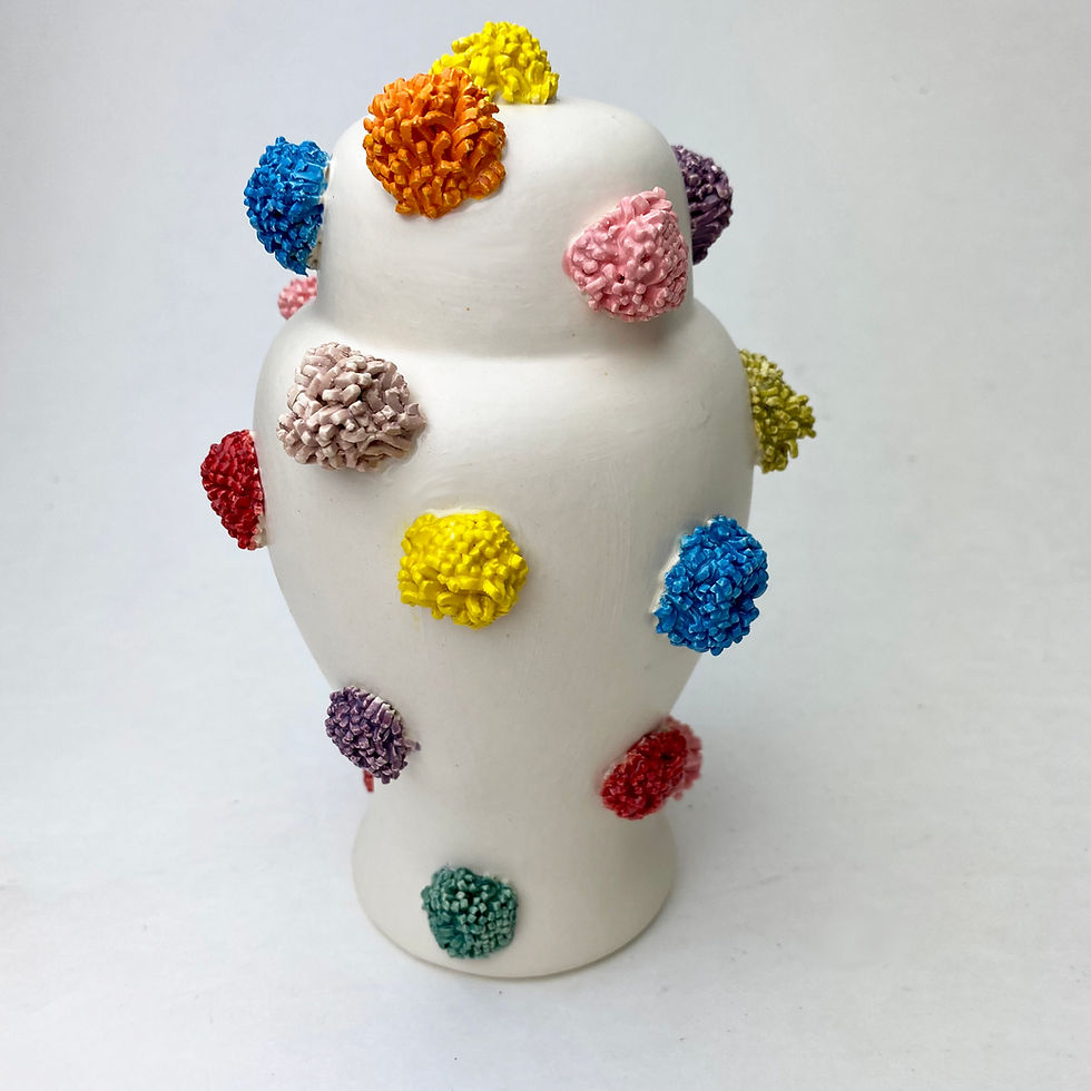 Thumbnail: Ceramic Pom Pom Urn