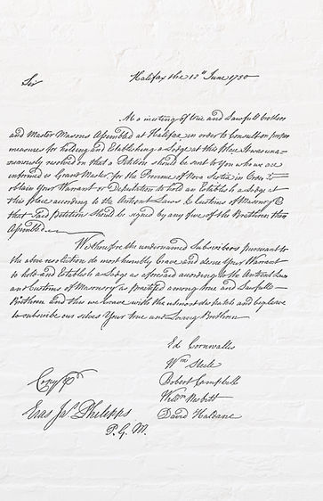 Petition letter of 1750