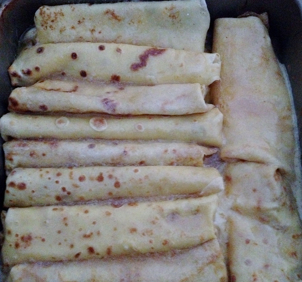 Blintzes avant nappage