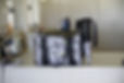 Weekend gear bag black with a black and white pattern oilcloth