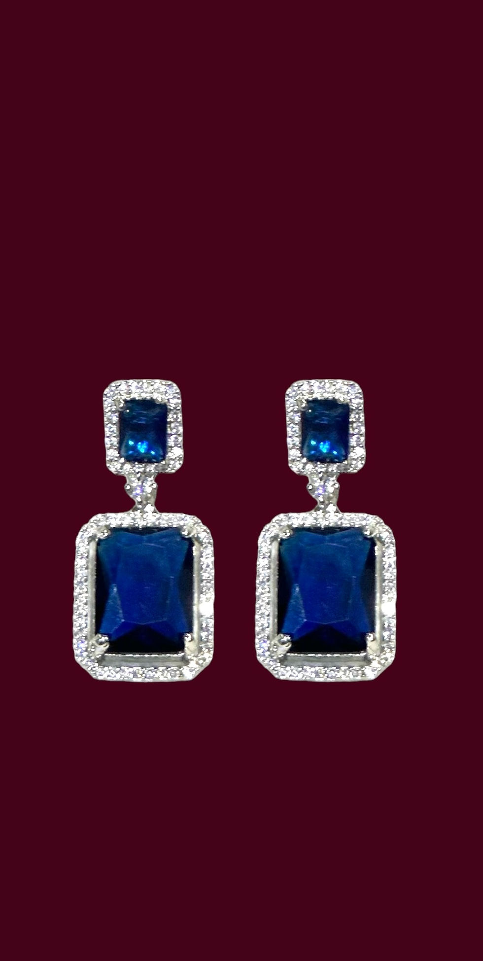 Thumbnail: Princes Diana Blue Cubic Zirconia Necklace and Earrings