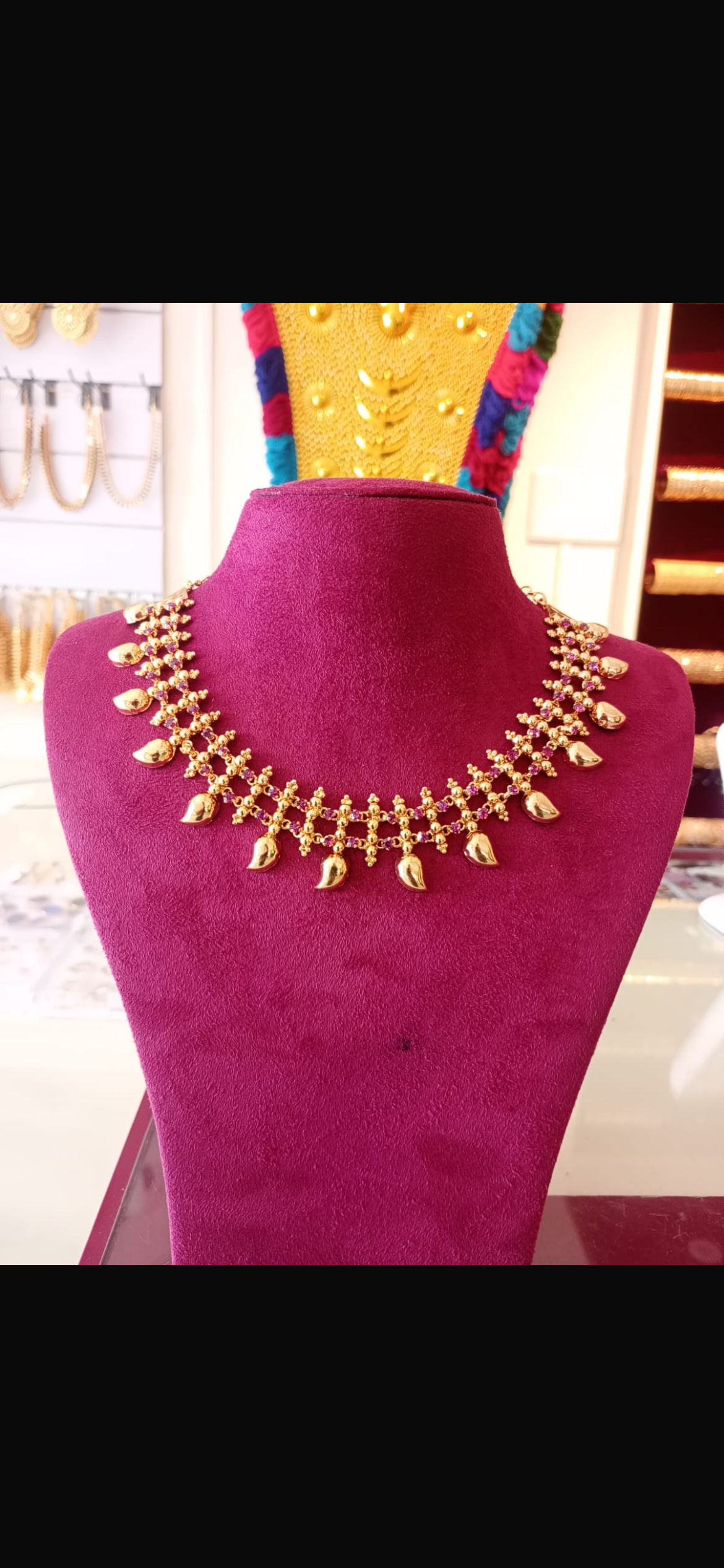 Gold Plated Mango Choker Necklace