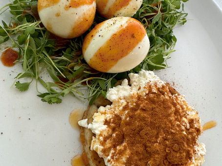 Hard-Boiled Eggs + Gluten-Free Cottage Cheese Waffle (My Everyday Balanced Breakfast)