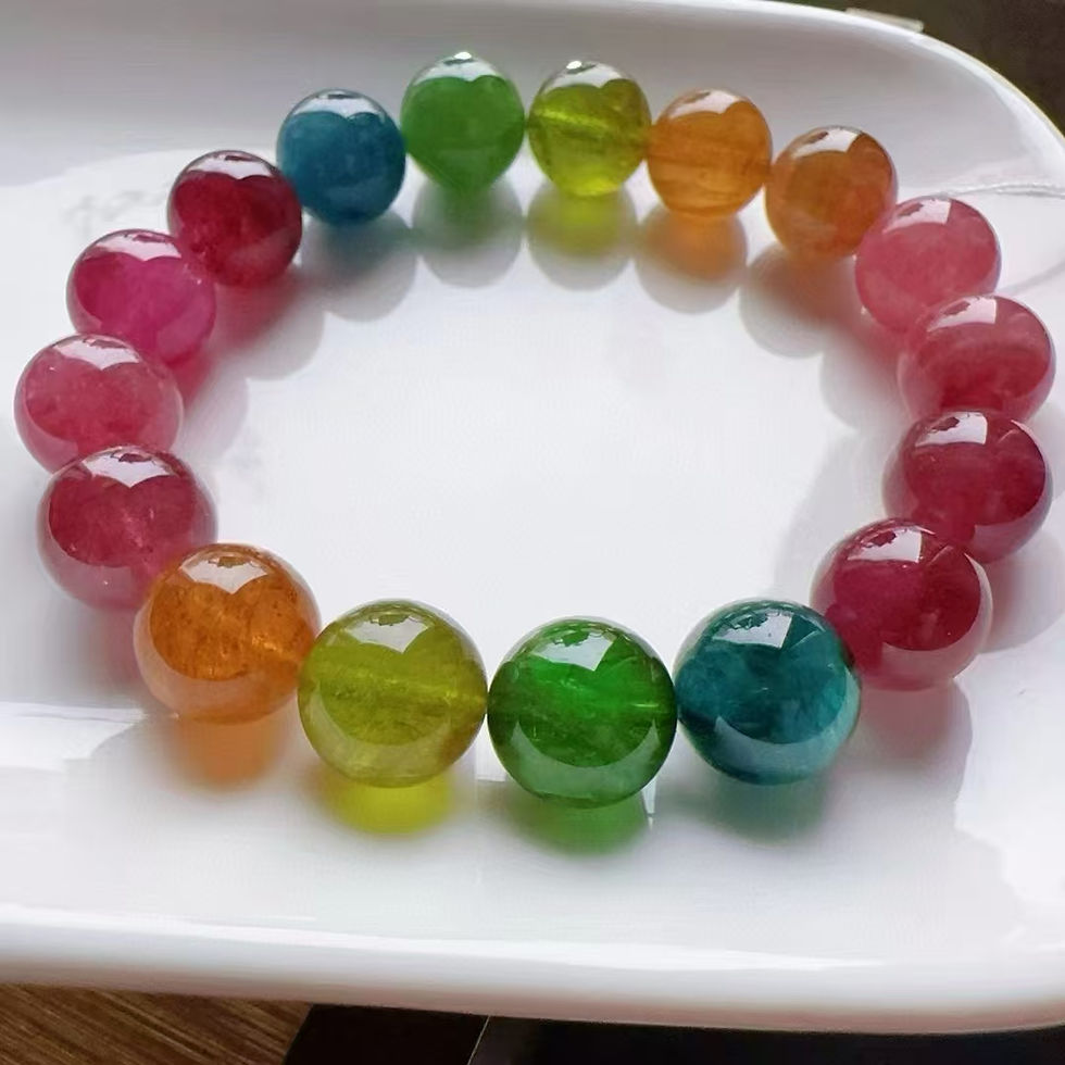 Luxury Natural Rainbow Tourmaline Bracelet