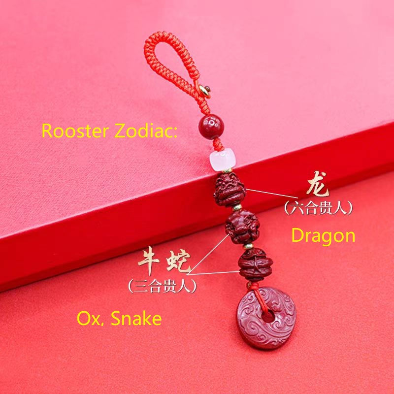 Thumbnail: Five Direction Wealth Talisman with Rooster, Dragon, Ox, Snake zodiac symbols